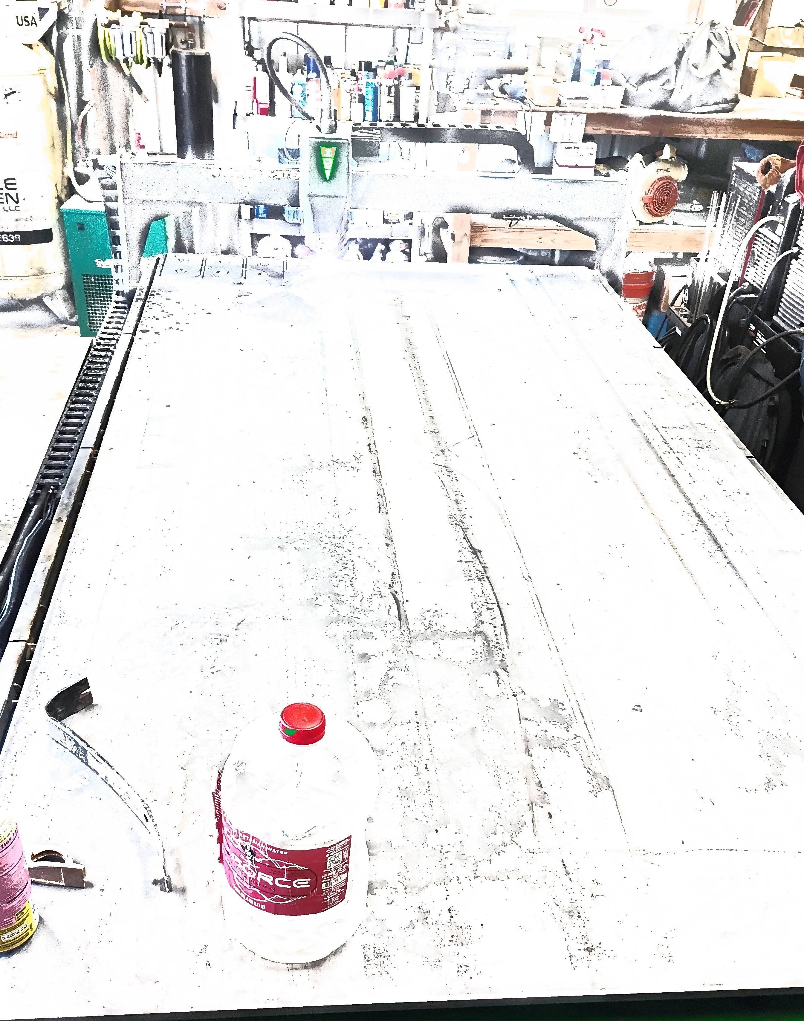 Custom aluminum work table fabrication