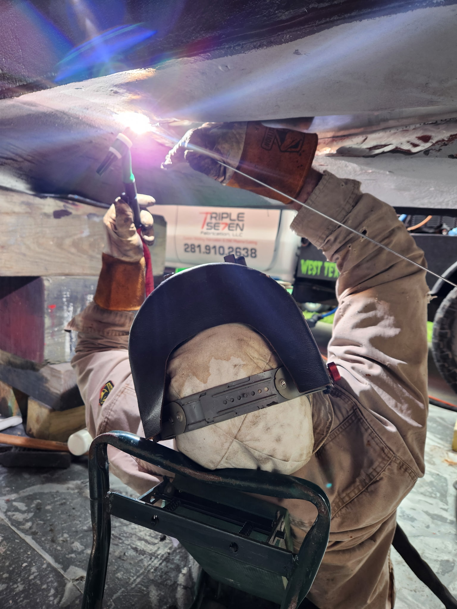 Under-hull boat welding angle four